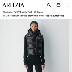 Gloss super puff cropped vest